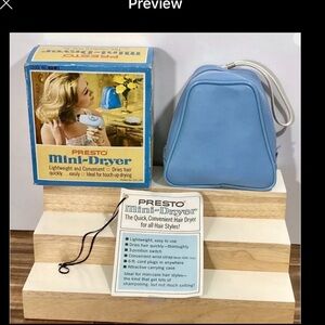 Presto Mini Hair Dryer Blue